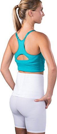 Saunders Sport All Back Support w/Shorts - Men - White - Large