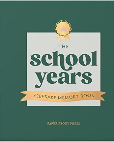 The School Memory Book: A Timeless School Years Memory Book for Preschool - 12th Grade Memories, Keepsakes and Cherished Moments (Storage Pocket Included)
