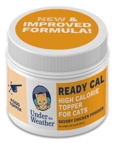 Under the Weather Ready Cal Powder for Cats | High-Calorie Weight Gainer & Appetite Stimulant | Cat Energy Booster Veterinarian-Approved Pet Supplement with Vitamins & Minerals | Chicken Flavor
