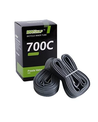 BWSHLF 700 x 25-32 Road Bike Tube with 48MM Presta Valve, 2 Pack 28” Butyl Inner Tube for Road Bicycle