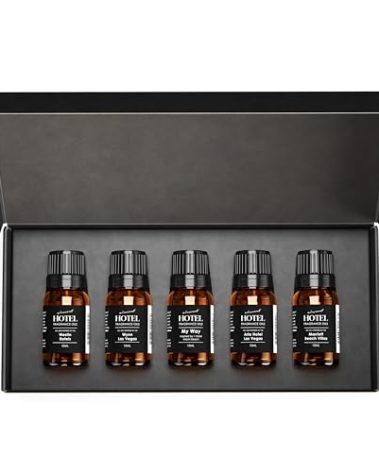 AirScent Hotel Diffuser Oil Gift Set - Inspired by The Most Popular 5-Star Hotel Scents - 10 mL, 0.34 fl oz Fragrance Oil Set - My Way, The Beach Villas and Other Luxury Hotel Scents