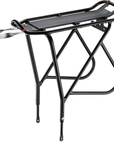 Ibera Bike Rack – Bicycle Touring Carrier with Fender Board, Frame-Mounted for Heavier Top & Side Loads, Height Adjustable for 26"-29" Frames