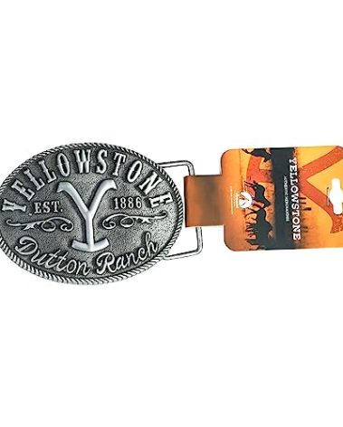 Changes Yellowstone Dutton Ranch Y Logo Established 1886 Kevin stner Belt Buckle 66-57, Silver