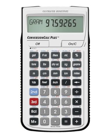 Calculated Industries 8030 ConversionCalc Plus Ultimate Professional Conversion Calculator Tool for Health Care Workers, Scientists, Pharmacists, Nutritionists, Lab Techs, Engineers and Importers