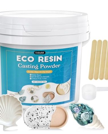 Resin Casting Powder 3000g, Fast Curing Eco Resin Casting Kit for Beginners,20-30 Minutes Demold, Easy Mixing Water Activated Plaster Powder Molding Powder for Crafts Sculpture DIY Home Art