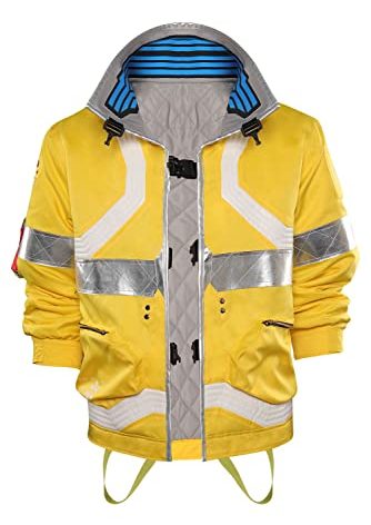 Alleyon Adults David Martinez Jacket Cosplay Anime Outfit Cyberpsychosis Costume for Halloween XXL