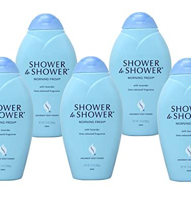 Shower to Shower Absorbent Body Powder Morning Fresh - 13 oz, Pack of 5