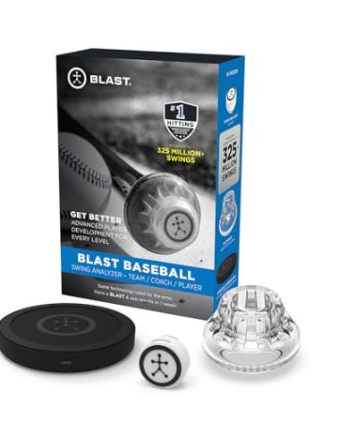 Blast Baseball Swing Analyzer - Improve Your Swing at Every Level - Real-time Feedback, Swing Metrics, Video Capture Highlights, Track Performance (GEN3 Sensor)