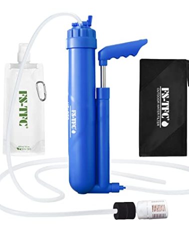 FS-TFC 6-Stage Portable Water Filter 0.01 Micron UF and CTO Improving Tastes Water Purifier Survival Gear 1.5L/Min Fast Flow for Hiking, Camping, Travel, and Emergency Preparedness