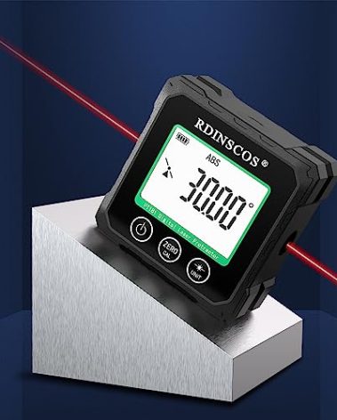 Rechargeable Angle Meter Magnetic Angle Gauge 4-side Strong Magnetic Level Box with LCD Backlight Protractor Inclinometer for Woodworking,Tablesaw,Construction,and Machinery (PT181)