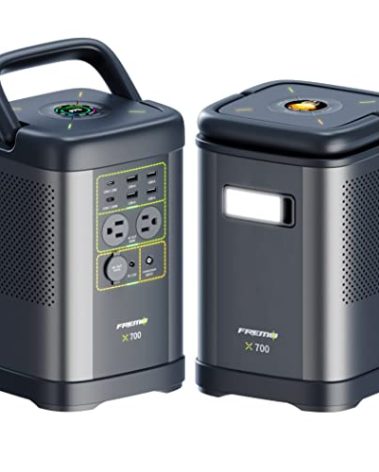 FREMO Portable Power Station X700,662Wh LiFePo4 Battery Solar Generator w/2 Upto 110V/1000W AC Outlet,DC 12V Car and USB Ports(Solar Panel Optional), Solar Generator for Home Use,Outdoor Camping,RVs