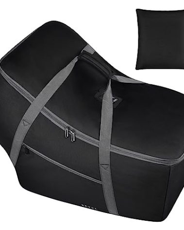 Infant Car Seat Travel Bag Fit Nuna Pipa All Model Car Seat and Base, Fit Doona Baby Stroller, Padded Car Seat Bags for Air Travel, Gate Check Bag with Side Pocket, 5 Protective Feet, Storage Bag