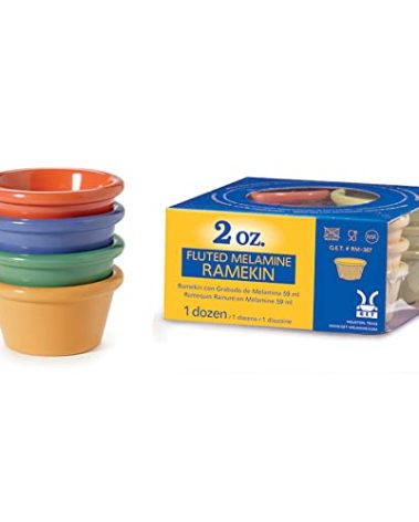 G.E.T. SP-S-620-MIX 4 Mardi Gras Colors 2 oz. Ramekin, Break Resistant, Melamine, Mix Pack Ofmardi Gras Colors (Pack of 12)