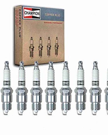8 pc Champion Copper Plus Spark Plugs compatible with Ford F-150 5.0L 5.8L 7.5L V8 1975-1996