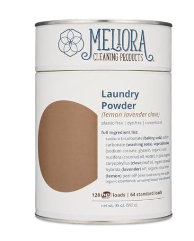 Meliora Cleaning Products Laundry Powder Detergent (128 HE Loads), Lemon-Lavender-Clove