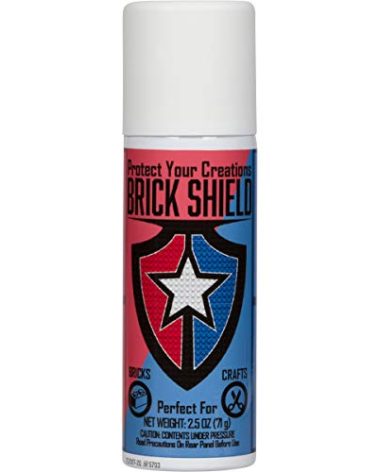 BrickShield Plastic Adhesive Spray Glue - Temporary Glue Spray Adhesive for Bricks, Blocks and Multipurpose - Ideal Spray for Crafts, Lego - Net Wt 2.5 oz - Non-Toxic Made in USA