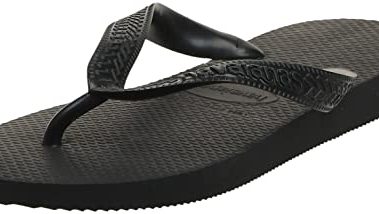 Havaianas Top Flip Flops for Unisex - Summer Style Sandals - Black, 9/10W - 7/8M