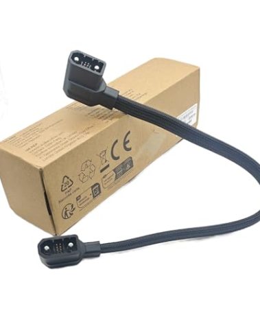 Extra Battery Connection Cable Compatible with Delta 2, 2 Max, 3 Plus, Wave 2, Wave 3, Gray Braided Power Third-Party Accessory，Pro 3 Not Compatible