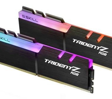 G.SKILL Trident Z RGB Series DDR4 RAM (XMP) 32GB (2x16GB) 3600MT/s CL18-22-22-42 1.35V Intel AMD Desktop Computer Memory U-DIMM (F4-3600C18D-32GTZR)