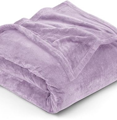Utopia Bedding Fleece Blanket Twin Size Lilac 300GSM Luxury Anti-Static Fuzzy Soft Microfiber Bed Blanket (60x80 Inch)