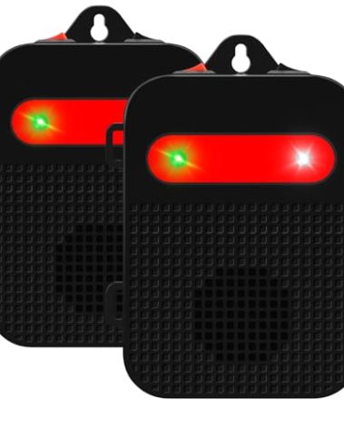 Angveirt Ultrasonic Rodent Repellent Under Hood Battery Operated Pest Repeller Humane Mouse Repellent for Car Engines Basement Garage Attic Rat Mice Deterrent 2 Pack