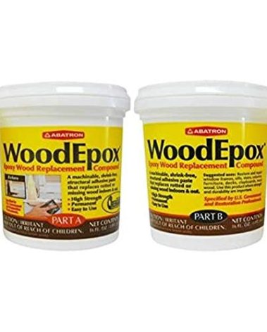 Abatron WoodEpox Kit - 2 Pint - 2-Part Structural Epoxy Adhesive Filler - Wood Filler Putty