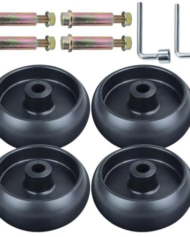 POSFLAG 4 Pack GX10168 Deck Wheels for John Deere Replaces GX10168 Deck Wheels with Bolts, GX10168 Gauge Wheel for John Deere Z425, D170, D140, Z355E Tractors