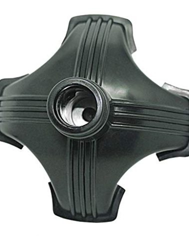 RMS Cane Tip - Self Standing Quad Base Replacement for Most Walking Canes, Walking Sticks, Folding Canes or Offset Quad Pod or Tripod Canes - 4 Prong Rubber Cane Foot Pad (Black)
