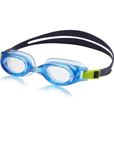 Speedo Unisex-child Swim Goggles Hydrospex Ages 6-14, Speedo Blue/Clear