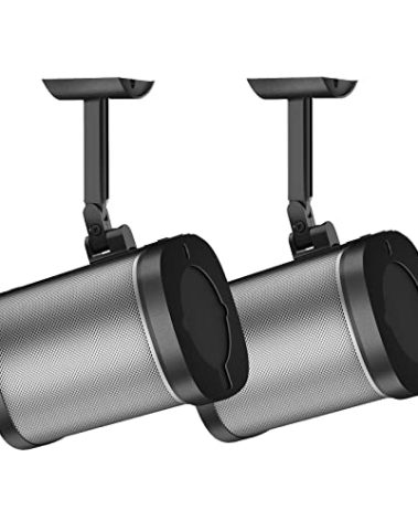 notiela Speaker Wall Mount and Ceiling Mount for Sonos One, One SL, Play 1 - Swivel & Tilt Adjustable Mounting Brackets for Sonos One, One SL, Play:1 Speaker Mounts, 2 Pack, Black
