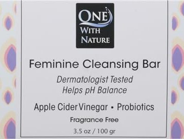 One With Nature Fragrance Free Feminine Cleansing Bar, 3.5 OZ