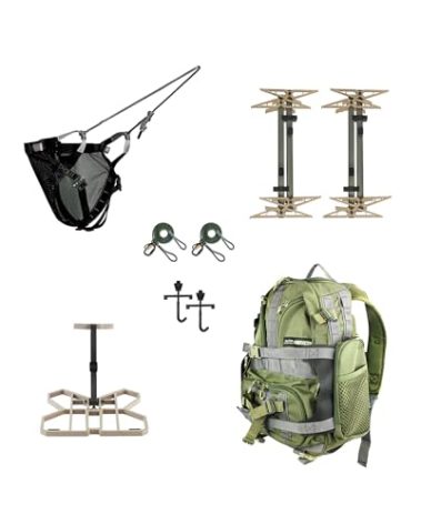 XOP Full RUT - Full Mobile Saddle Hunting System - Invader Saddle Platform, Mutant Harness, 4 Pack of X2 Sticks, J Hook Stick Carrying System, Striker Pack (2024)
