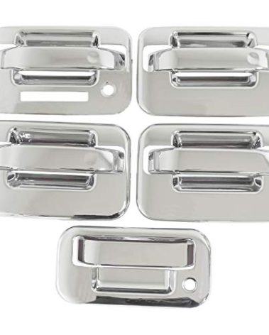 NewYall Chrome Exterior Door Handle Cover with Keypad and Tailgate Cover for Ford F-150 2004-2014 Outer Front Rear Left Driver Right Passenger Side