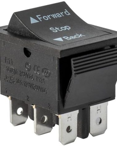 ToiCottage 2 Pcs Universal 6V 12V 24V Forward Reverse Switch Compatible with Power Wheels Forward, Stop,Reverse Gear Forward Stop Backward Button Replacement Parts for Ride on Toys