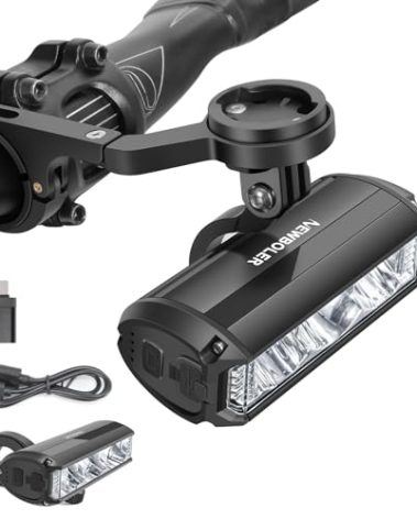 NEWBOLER Bike Lights for Night Riding - Bike Light with Bicycle Computer Mount, 3000 Lumen Bright Bike Headlight, 4000mAh Rechargeable Battery, IPX 5 Waterproof Bike Front Light