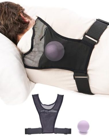 Anti Snoring Device | Positional Sleep Apnea Device | Side Sleep Trainer to Stop Snore | Includes Ball to Prevent Back Sleeping | Positional Therapy for Snoring Relief | Adjustable, Lightweight Vest