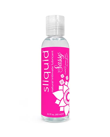 Sliquid Sassy Water-Based Lube - Thick, Long-Lasting Gel, Natural Lube for Women/Men/Couples, Unscented, 2 Fl Oz