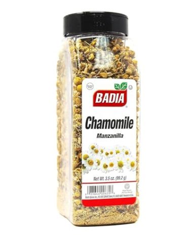 Badia Chamomile, 3.5 oz – Premium Dried Chamomile Flowers for Herbal Tea – Soothing & Aromatic – For Relaxation & Infusions