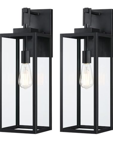 2 Pack 22" Large Size Outdoor Wall Sconce,22 Inch Outdoor Wall Lantern Light for Garage Porch Light Extra Large Exterior Light Fixture for Porch Patio