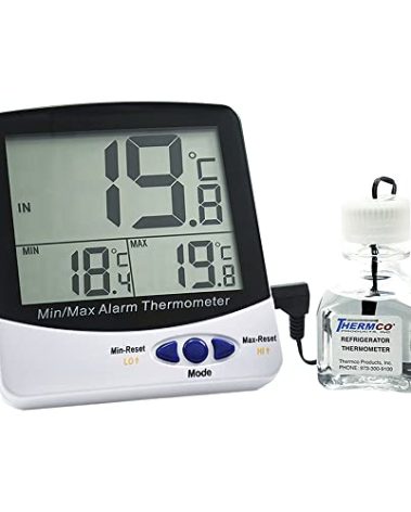 Thermco ACC895AMB Large Digit Triple Display 30ml Bottle Digital Thermometer, Ambient / Room Application, -50 to 70°C Range