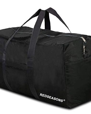 REDSEASONS Extra Large Duffle Bag Lightweight, 96L Travel Duffle Bag Foldable for Men Women, Black