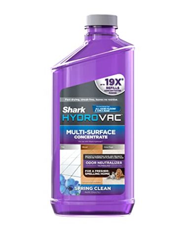 Shark HydroVac Multi-Surface 33-Oz. Concentrate with Odor Neutralizer Technology, Compatible with all HydroVac 3-in-1 Cleaners, for Sealed Hard Floors & Area Rugs, Spring Clean Scent, Purple, WDCM30