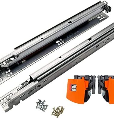 BLUM 21 Inch Drawer Slide, Full Extension, Concealed, Undermount. 563H5330B with 100 Lbs. Weight Capacity and Soft Close for 5/8 inch Thick Drawers. Including: Locking Devices (Pair)