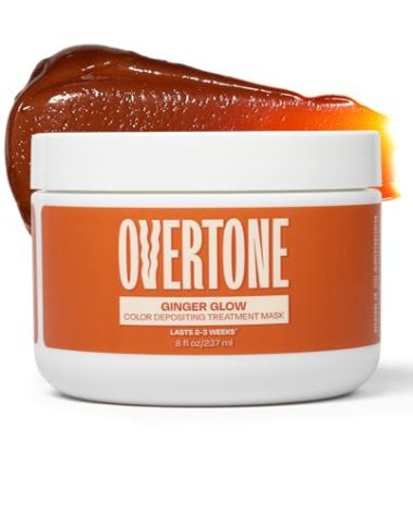Overtone Color Depositing Semi-Permanent Hair Dye Conditioner - 8 oz For Natural & Color-Treated Hair, Moisturizing Shea Butter & Coconut Oil - Vegan & Cruelty-Free, Ginger is now Ginger Glow
