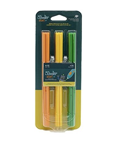 3Doodler Start 3D Printing Filament Refill Blister Pack (x75 Strands, Over 375 ft. Of Extruded Plastic) - Garden Blend