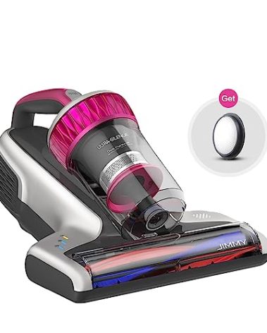 Jimmy WB73 Mattress Vacuum Cleaner, Pet Hair Vacuum, Bed Vacuum with UV & Ultrasonic, Strong Suction, Dust Recognition and Anti-allergen (WB73, Corded)
