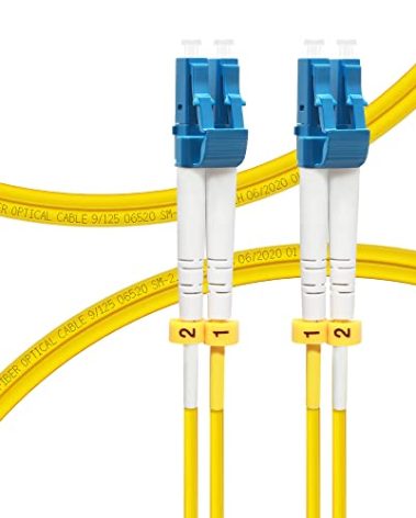 FLYPROFiber- 0.5M OS2 LC to LC Fiber Patch Cable | Length Option: 0.2m-300m | 1G/10GB Single Mode Duplex 9/125um SMF Fiber Optic Cable Cord LSZH 0.5Meter(1.6ft), 4pack