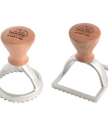 MARCATO Made in Italy Ravioli Stamp Kit includes Round 58mm and Square 58mm)