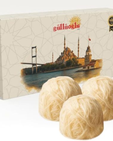Gulluoglu Candy Floss (Pişmaniye), Luxury Turkish Cotton Candy, Special Halva Candy 0.55lb (Plain) Cotton Cnady plain - Pismaniye Turkish