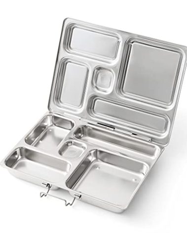 PlanetBox Rover Stainless Steel Bento Box Style Lunch Box for Kids with 5 Compartments – Durable, Dishwasher Safe & BPA-Free Food Container